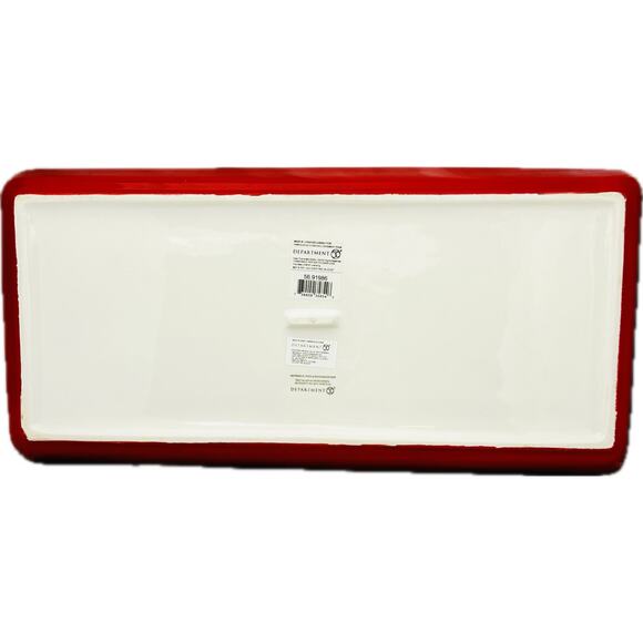 Department 56 Skating Santa & Reindeer Ceramic Tray NWT 56.91986 Retired - Picture 2 of 9